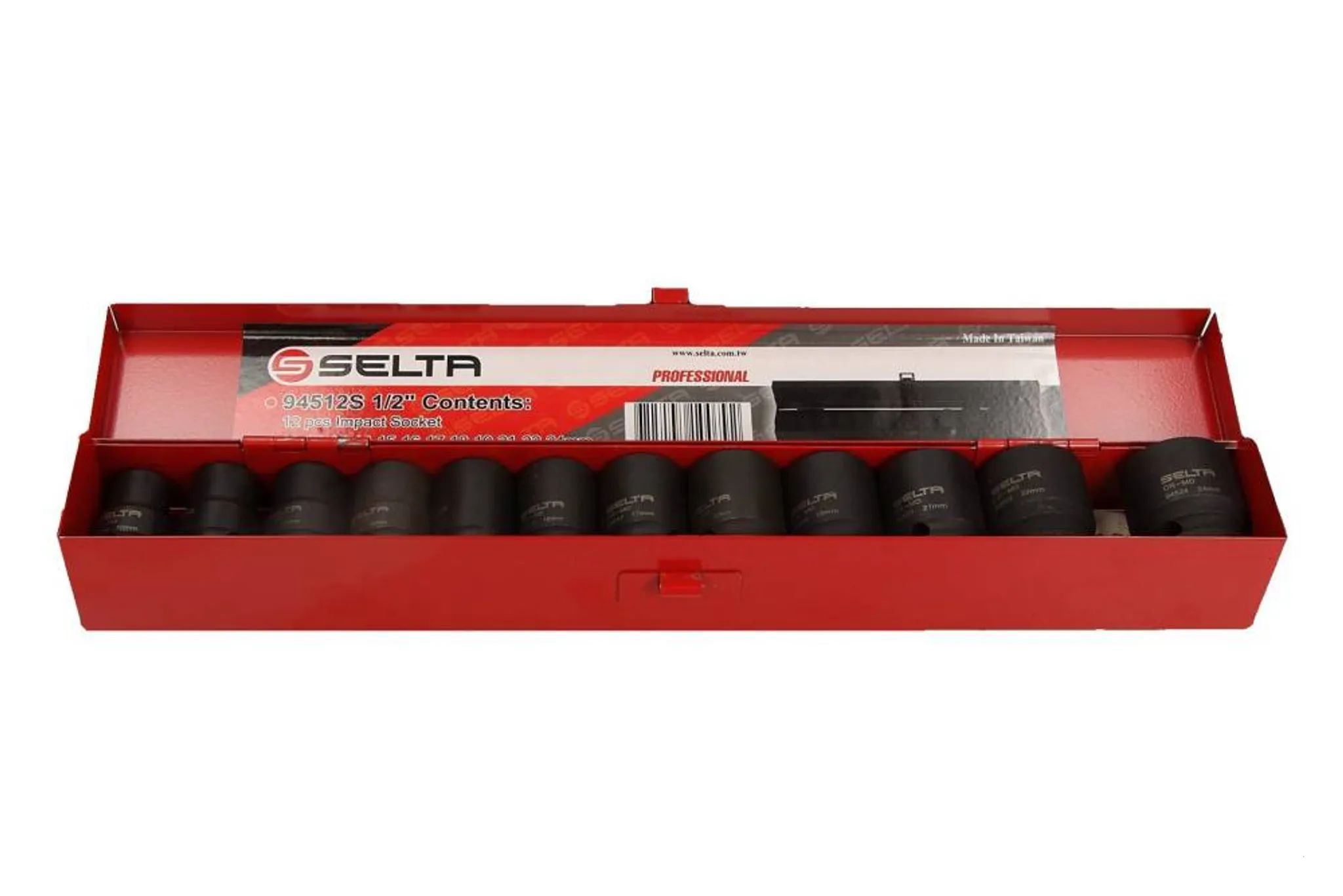 SELTA Steckschlüsselsatz SE-94512S Chrom-Molybdänstahl